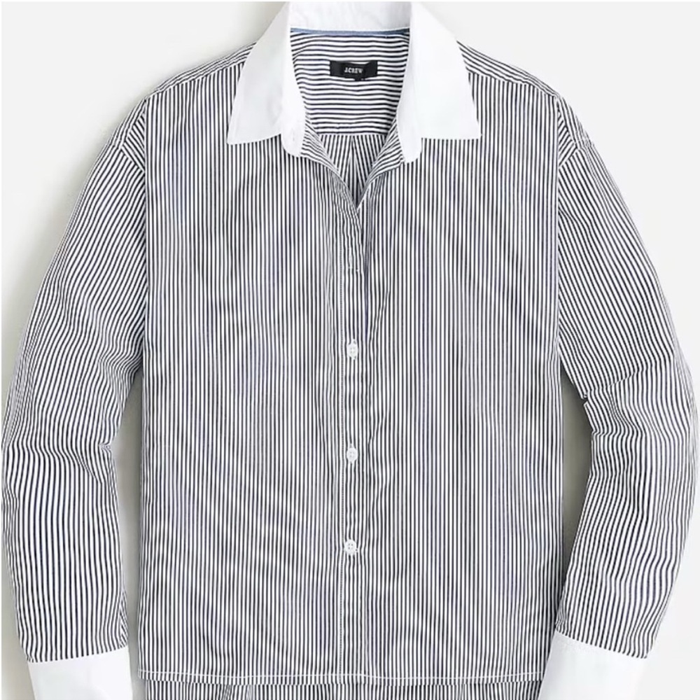 J.Crew relaxed fit cripped cotton popplin shirt